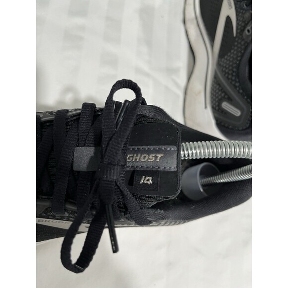 Brooks Ghost 14 Black and White Athletic Shoes 7.5 Wide - Picture 12 of 14